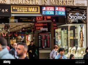 agence western union sur avenue animee parisienne