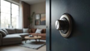 appartement moderne avec cle et cadenas securise