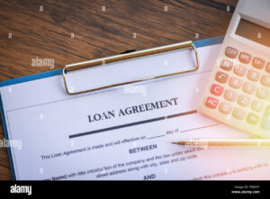 calculatrice posee sur contrat de pret financier