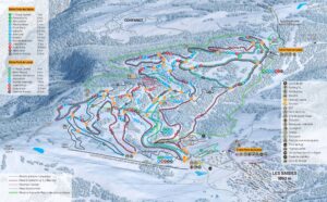 carte coloree des pistes de ski aux saisies