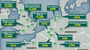 carte de france avec emplacement center parcs