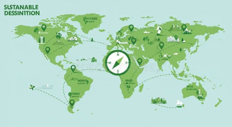 carte deurope avec fleches vertes et symboles eco
