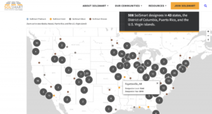 carte interactive avec icones de bars ouverts