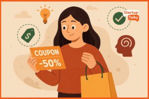 client heureux recevant un code promo exclusif