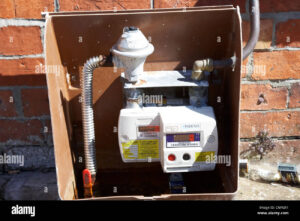 compteur de gaz naturel moderne dans une maison