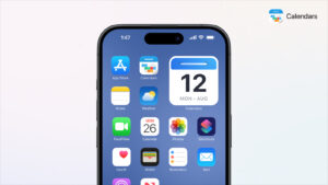 ecran smartphone avec widget date visible