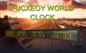 horloge avec zones horaires colorees electriques