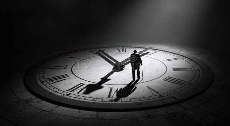 À Quel Âge Peut-On Partir En Retraite À Taux Plein En France 2 horloge vintage avec silhouette de personne agee