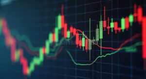 illustration graphique du trading boursier numerique