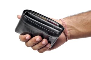 main tenant un portefeuille ferme fermement