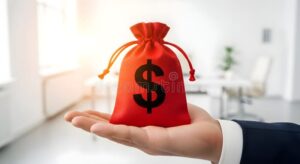 main tenant un sac dargent lumineux