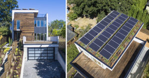 maison ecologique renovee avec panneaux solaires