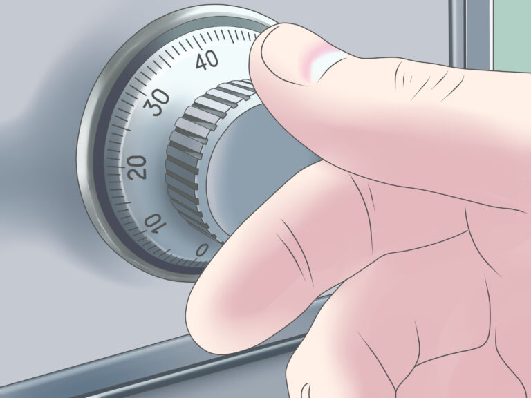 personne debloquant un coffre fort symbolique per