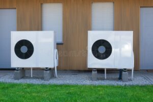 pompe a chaleur ecologique installee sur maison moderne