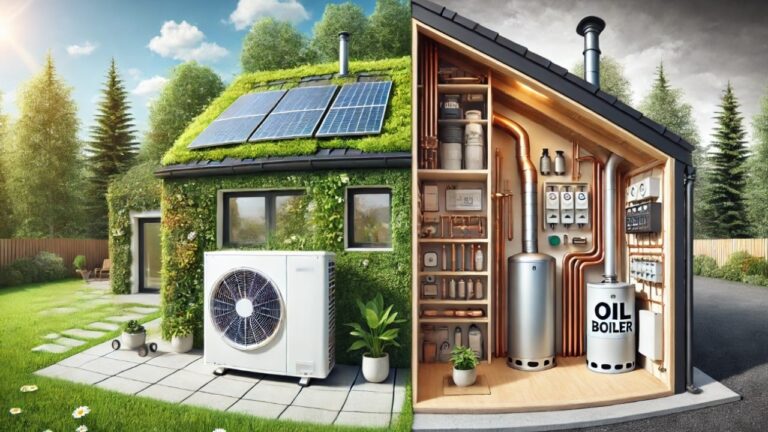 Quels Sont Les Avis Sur Le Remplacement D’une Chaudière Fioul Par Une Pompe À Chaleur 2 pompe a chaleur moderne installee a cote chaudiere fioul