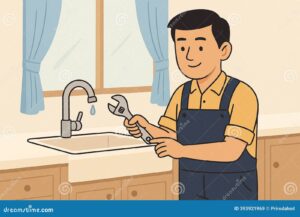 robinet qui fuit dans un appartement moderne