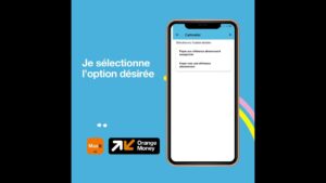 smartphone affichant transfert orange money bancaire
