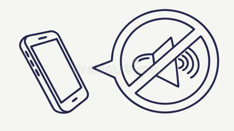 smartphone silencieux avec icone de son barree