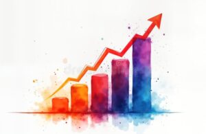 Comment Investir Dans L'Art Peut-il Générer Des Profits Durables 45 tableau colore avec une fleche ascendante