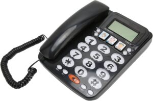telephone fixe simple avec gros boutons lumineux