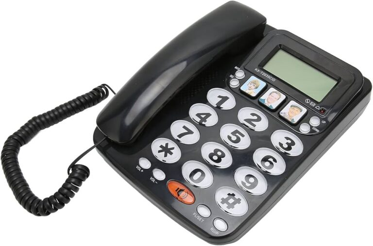 telephone fixe simple avec gros boutons lumineux